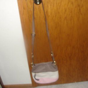 B. Makowsky Tri-Color Soft Pebble Leather Handbag